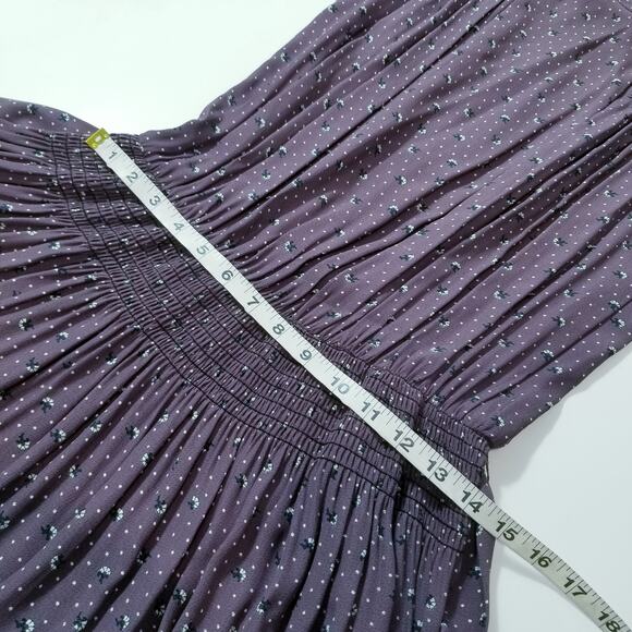 Vintage 70's 80's Dress Nicole Miller Pleated Printed High Neck - Picture 7 of 13